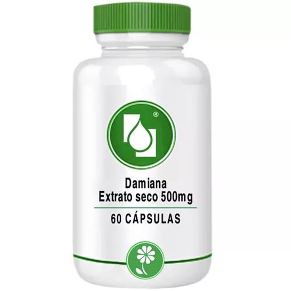 Damiana Extrato seco 500mg 60 cápsulas