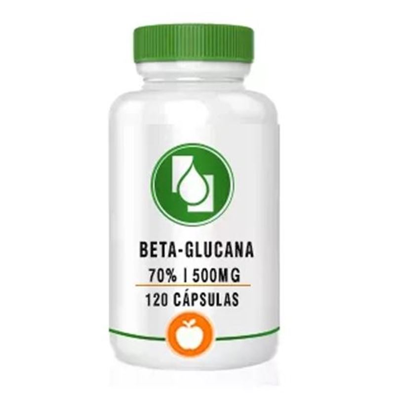 Beta Glucana 70% 500mg 120 cápsulas