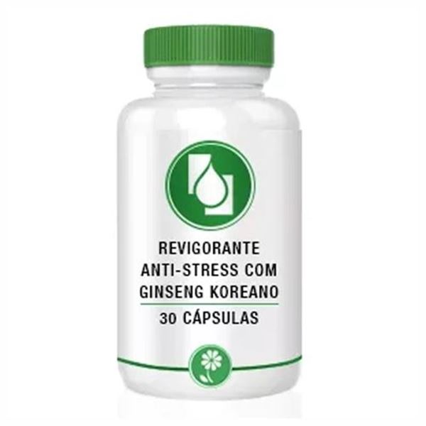 Composto Revigorante e Anti-Stress com Ginseng Koreano 30 cápsulas
