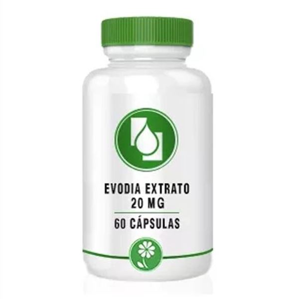 Evodia Extrato 20mg 60 cápsulas
