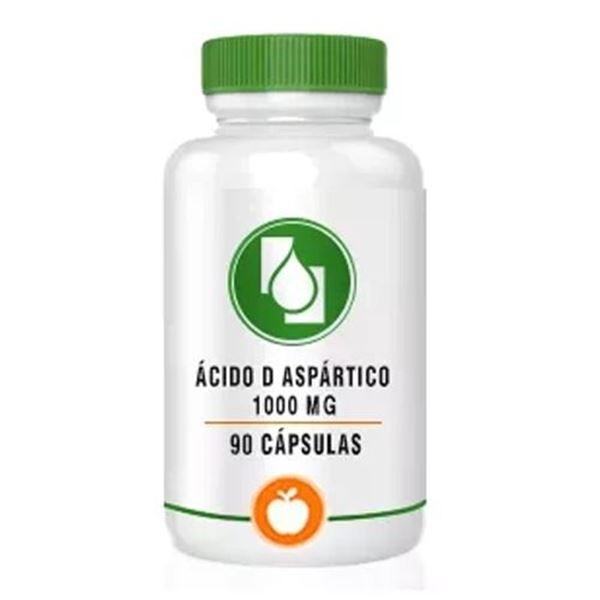 Ácido D Aspártico 1000mg 90 cápsulas